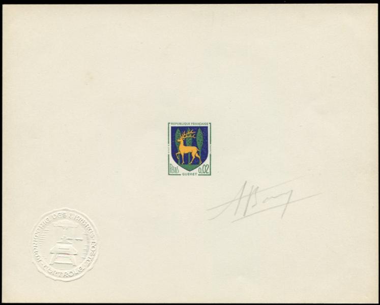 France_1964_Yvert_1351B-Scott_multicolor_typo
