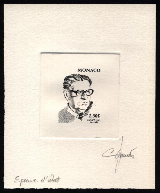 Monaco_2011_Yvert_2802a-Scott_2655_unadopted_2€30_Henri_Troyat_positive_black_a_AP