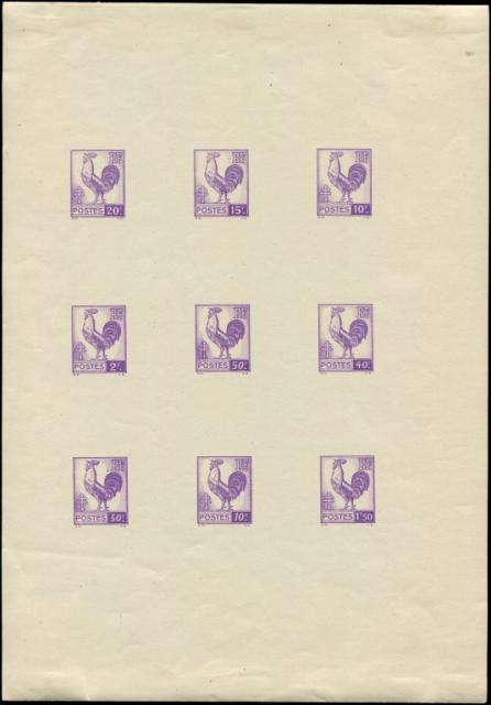 France_1944_Yvert_630a-48-Scott_477-95_unadopted_1f50_Coq_violet_litho_aa_COLL