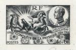 France_1944_Yvert_617b-Scott_B184_unadopted_4f_+_6f_Louis_de_Broglie_RF_black_h_AP_detail