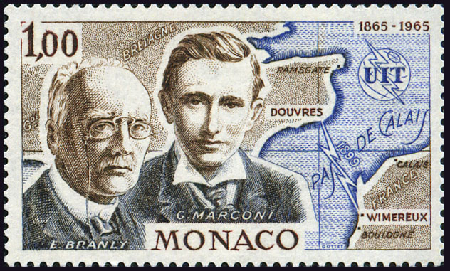 Monaco_1965_Yvert_674-Scott_615_Branly-Marconi_IS