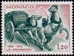 Monaco_1975_Yvert_1033-Scott_995_1f20_wagon_with_horses_IS_b