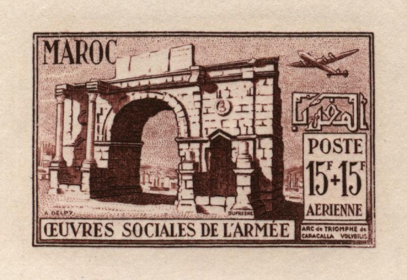 Morocco_1950_Yvert_PA80-Scott_CB41_brown_a_detail