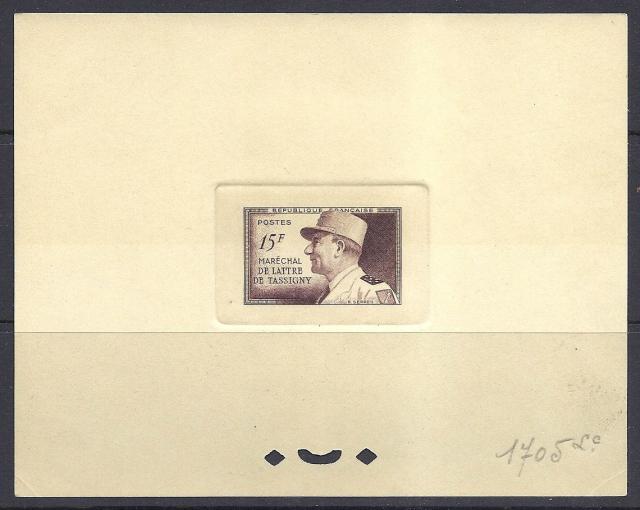 France_1952_Yvert_920a-Scott_675a_unadopted_Marechal_de_Lattre_Type_I-b_brown_1705_Lc_bb_CP