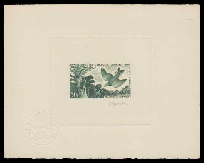 Gabon_1961_Yvert_PA4-Scott_C4_dark-green