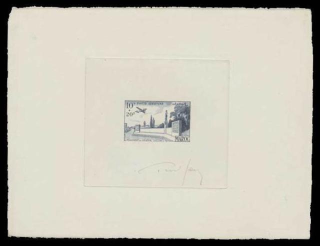 Morocco_1952_Yvert_PA91-Scott_CB45_unissued_Temara_blue-grey_AP