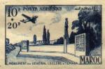 Morocco_1952_Yvert_PA91-Scott_CB45_unissued_Temara_blue_1104_Lc_CP_detail