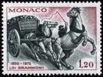 Monaco_1975_Yvert_1033-Scott_995_1f20_wagon_with_horses_IS_a