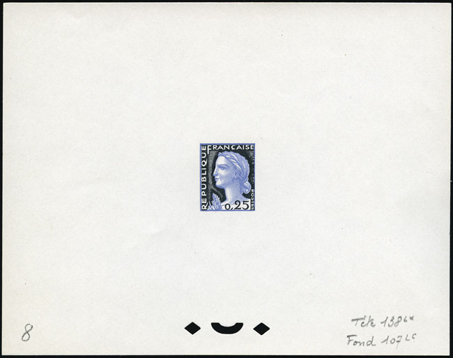 France_1960_Yvert_1263-Scott_968_tete_blue_138_Lx_fond_black_107_Lc_typo_a