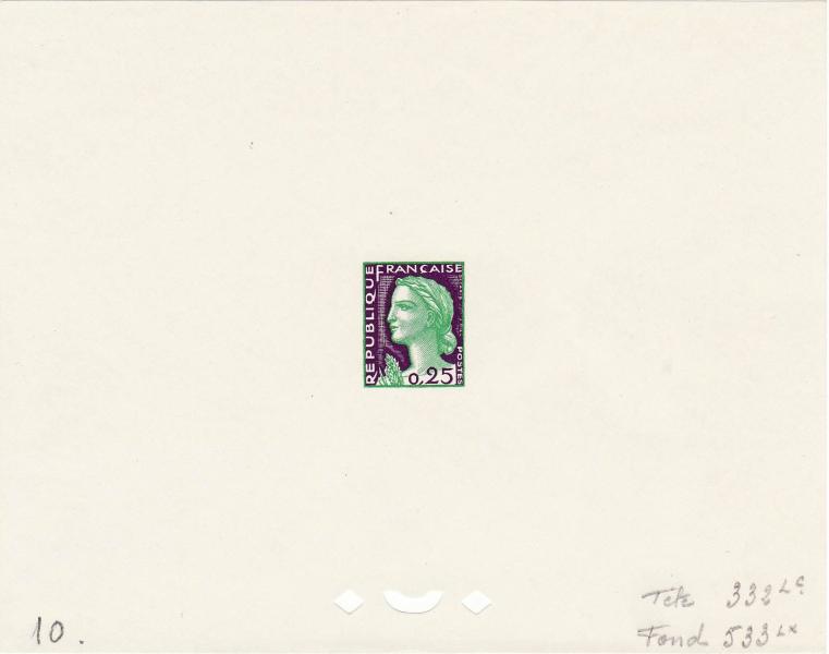 France_1960_Yvert_1263-Scott_968_tete_green_332_Lc_fond_violet_533_Lx_typo_a