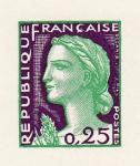 France_1960_Yvert_1263-Scott_968_tete_green_332_Lc_fond_violet_533_Lx_typo_a_detail