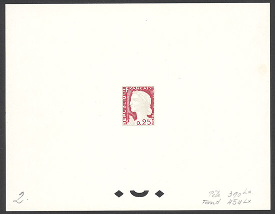 France_1960_Yvert_1263-Scott_968_tete_grey_390_Lx_fond_red_454_Lx_typo_b