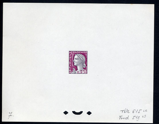 France_1960_Yvert_1263-Scott_968_tete_grey_615_Lc_fond_violet_519_Lc_typo_b