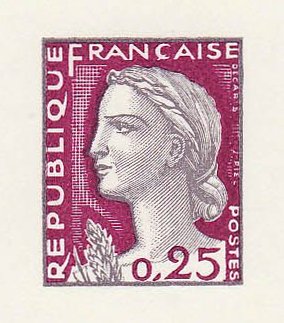 France_1960_Yvert_1263-Scott_968_tete_grey_615_Lc_fond_violet_519_Lc_typo_c_detail