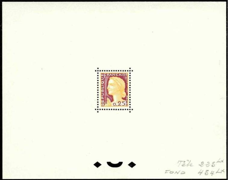 France_1960_Yvert_1263-Scott_968_tete_orange_225_Lx_fond_red_454_Lx_typo_b