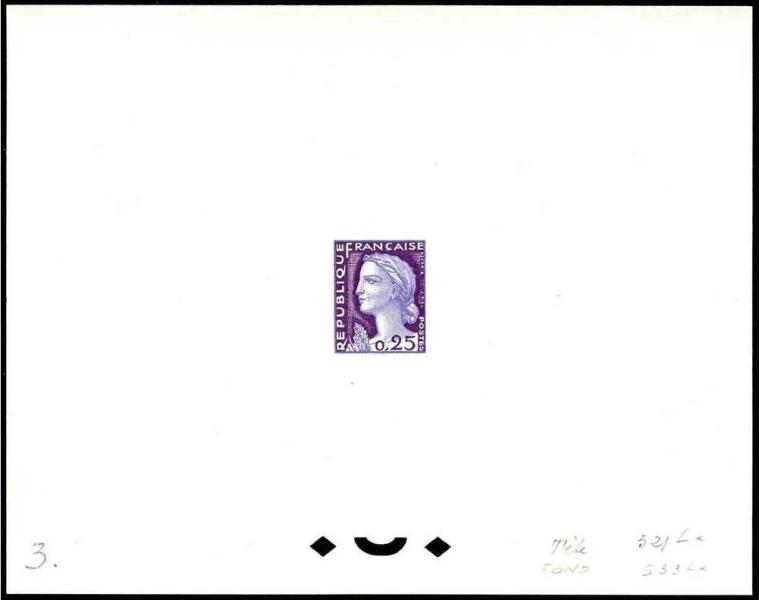 France_1960_Yvert_1263-Scott_968_tete_violet_521_Lx_fond_violet_533_Lx_typo_c