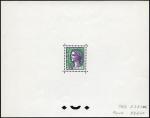 France_1960_Yvert_1263-Scott_968_tete_violet_533_Lx_fond_green_332_Lc_typo