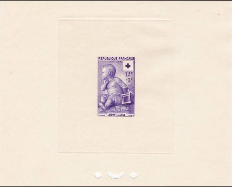 France_1955_Yvert_1048-Scott_B300_violet