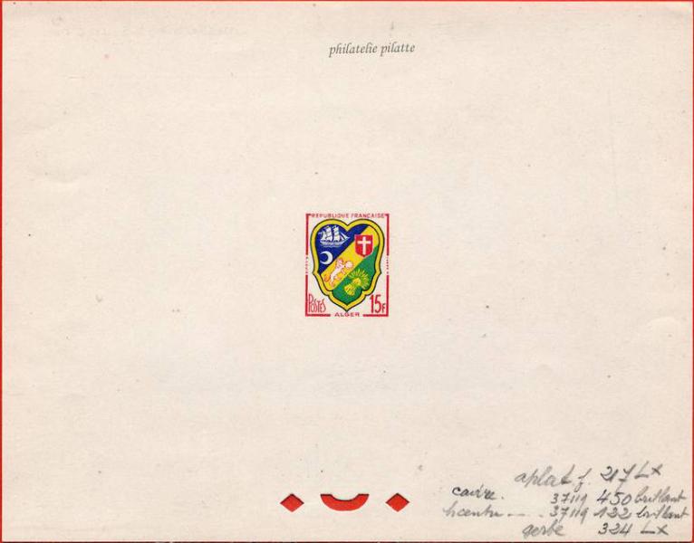 France_1959_Yvert_1195-Scott_903_yellow_217_Lx_red_450_blue_122_green_324_Lx_typo