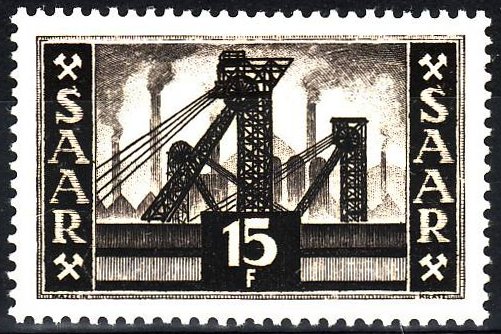 Saar_1952_Yvert_313-Scott_240_b