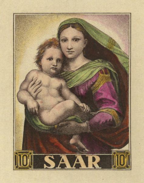 Saar_1954_Yvert_332-Scott_251_hand_multicolor_a_detail
