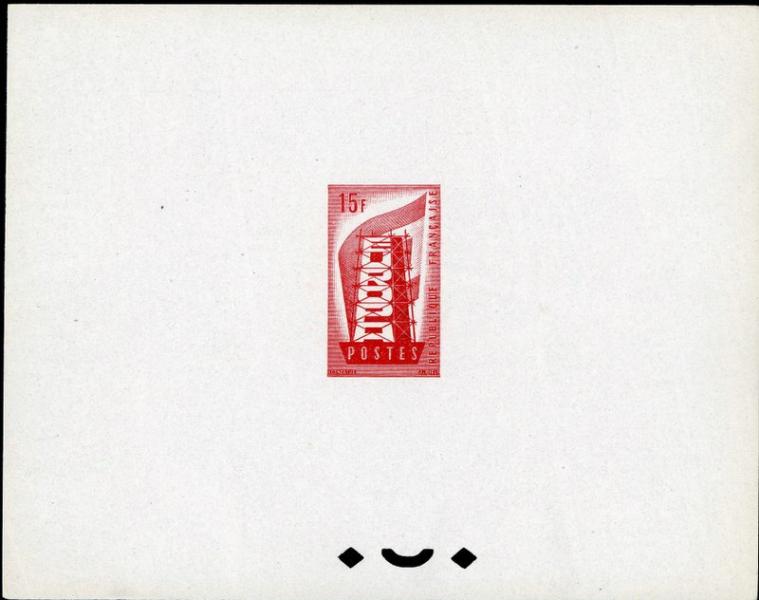 France_1956_Yvert_1076a-Scott_805_unadopted_red_typo