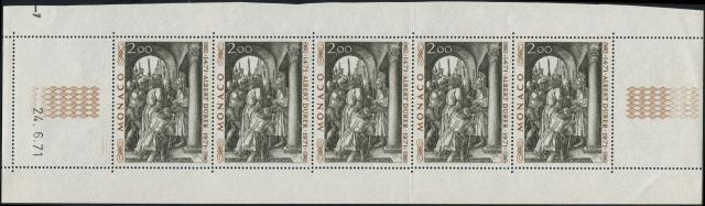 Monaco_1972_Yvert_876A-Scott_817_unissued_Albert_instead_of_Albrecht_Durer_five_a_US