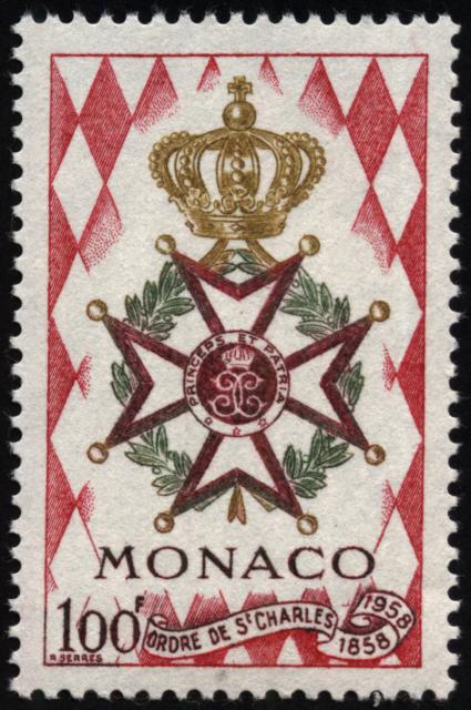 Monaco_1958_Yvert_490-Scott_410_St-Charles_Order_IS