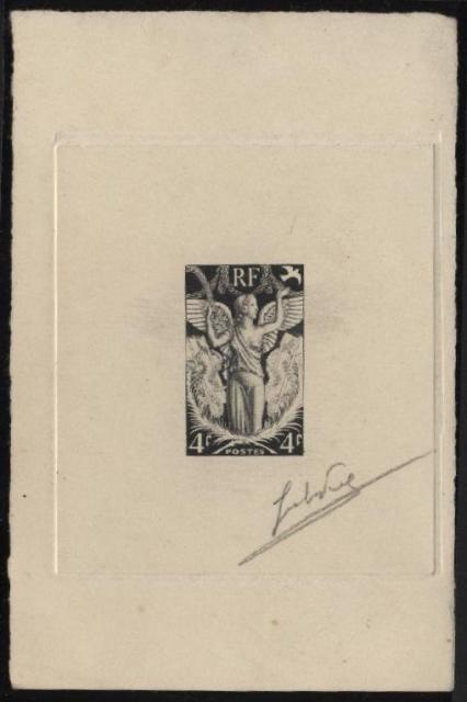 France_1944_Yvert_669b-Scott_503b_unadopted_4f_Angel_Paix_Type_2_black_ba_AP
