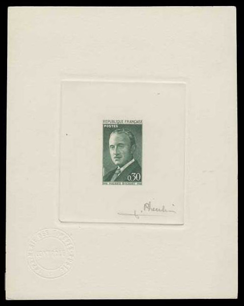France_1962_Yvert_1329-Scott_1021_dark-green_a