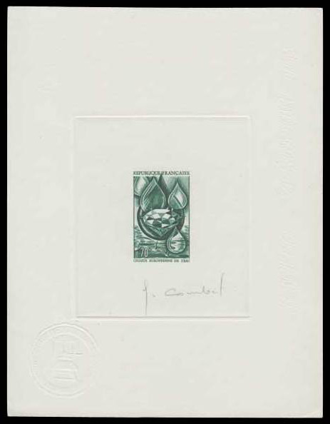France_1969_Yvert_1612-Scott_1256_dark-green_b