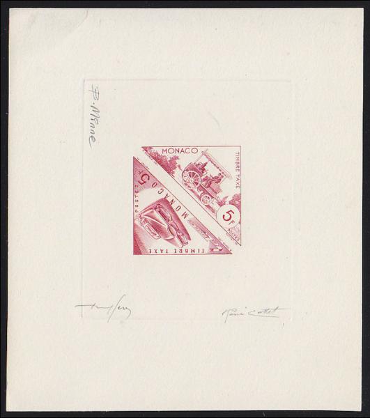 Monaco_1953_Yvert_Taxe_46-47-Scott_J43a_lilac-red