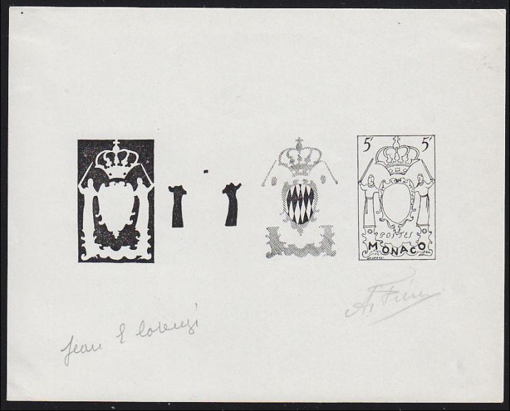 Monaco_1954_Yvert_411-Scott_318_black_typo_mb