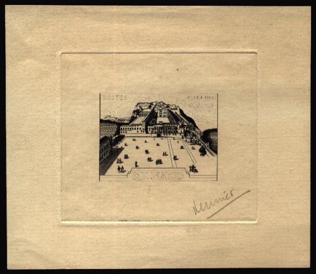 Monaco_1956_Yvert_451a-Scott_361_unadopted_Prince's_Palace_1er_etat_black_a_AP