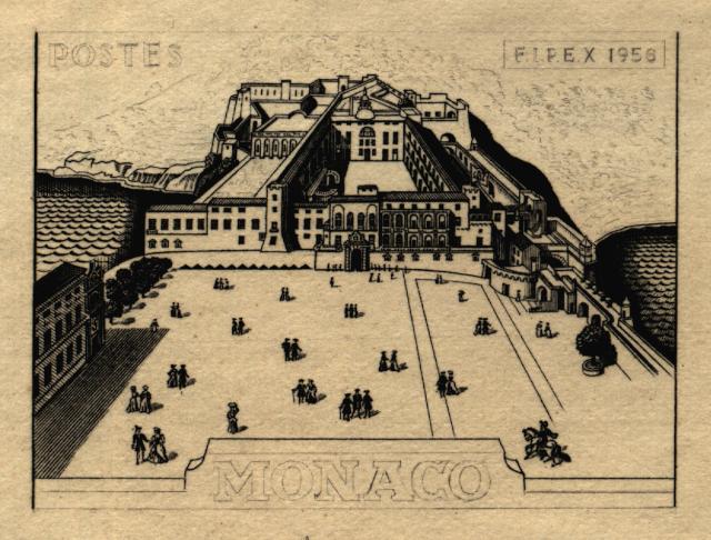 Monaco_1956_Yvert_451a-Scott_361_unadopted_Prince's_Palace_1er_etat_black_a_AP_detail_a