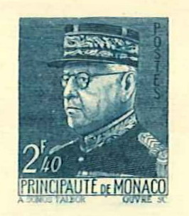 Monaco_1942_Yvert_231-Scott_188_blue-green_detail