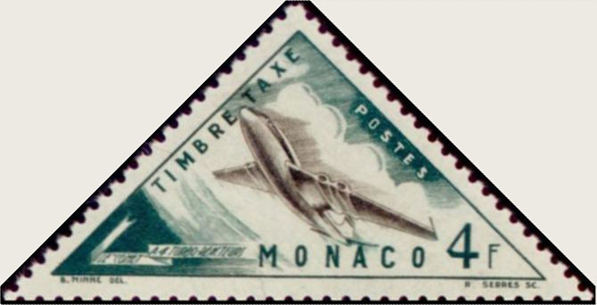 Monaco_1953_Yvert_Taxe_45-Scott_J42b