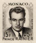 Monaco_1949_Yvert_335Ab-Scott_B97_unadopted_Rainier_III_Red_Cross_2eme_etat_sepia_a_AP_detail