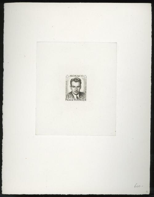 Monaco_1949_Yvert_335Ab-Scott_B97_unadopted_Rainier_III_Red_Cross_2eme_etat_sepia_b_AP