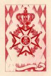 Monaco_1958_Yvert_490a-Scott_410_unadopted_St-Charles_Order_1er_etat_red_AP_detail