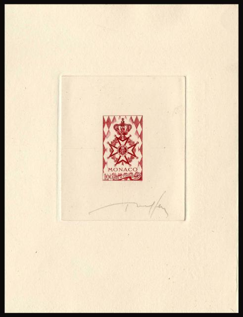 Monaco_1958_Yvert_490a-Scott_410_unadopted_St-Charles_Order_red_b_AP
