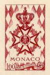 Monaco_1958_Yvert_490a-Scott_410_unadopted_St-Charles_Order_red_b_AP_detail