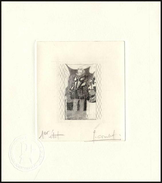 Monaco_1968_Yvert_770a-Scott_710_unadopted_Charles_II_negative_1er_etat_black_AP