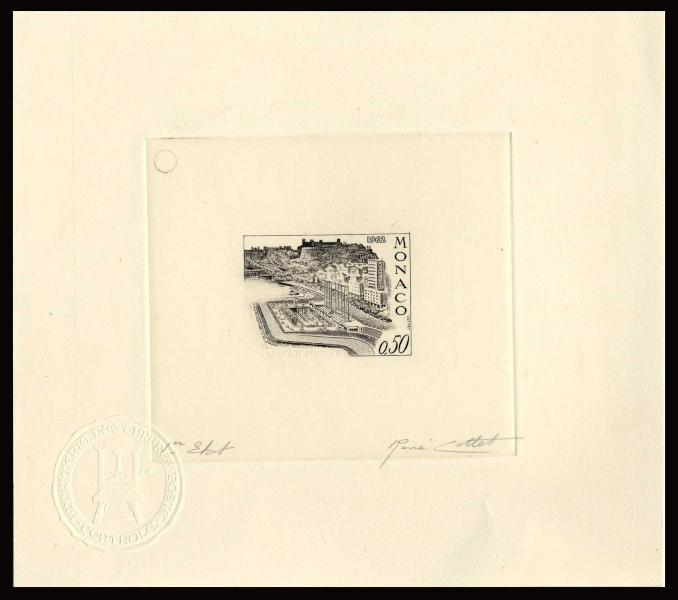 Monaco_1964_Yvert_Preoblitere_26-Scott_589_1er_etat_black