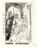Monaco_1972_Yvert_876A-Scott_817_unissued_Albert_instead_of_Albrecht_Durer_1er_etat_black_AP_detail