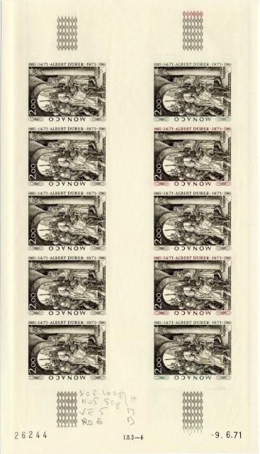 Monaco_1972_Yvert_876A-Scott_817_unissued_Albert_instead_of_Albrecht_Durer_full_sheet_a_ESS