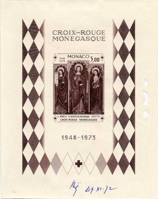 Monaco_1972_Yvert_BF7a-Scott_864_unadopted_Dolceaqua_Red_Cross_sepia_ATP