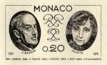 Monaco_1976_Yvert_1044a-Scott_1010_unadopted_Maurois_and_Colette_black_c_AP_detail