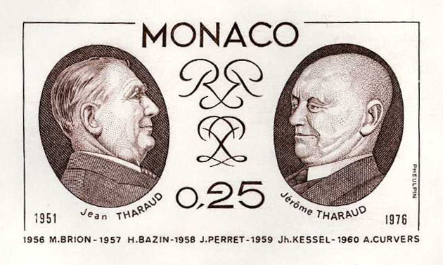 Monaco_1976_Yvert_1045a-Scott_1011_unadopted_Jean_and_Jerome_Tharaud_sepia_ATP_detail