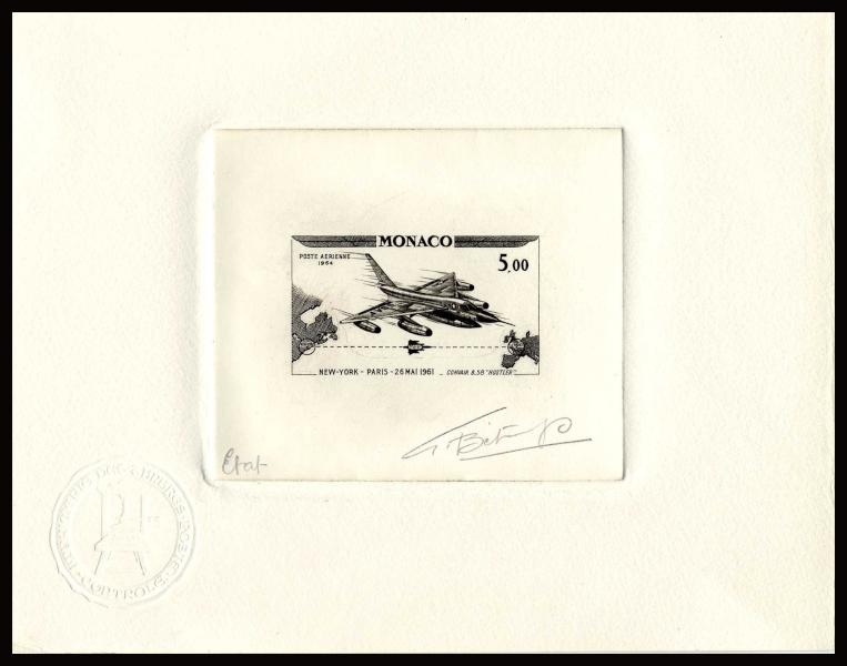 Monaco_1964_Yvert_PA82-Scott_C64_1er_etat_black_b